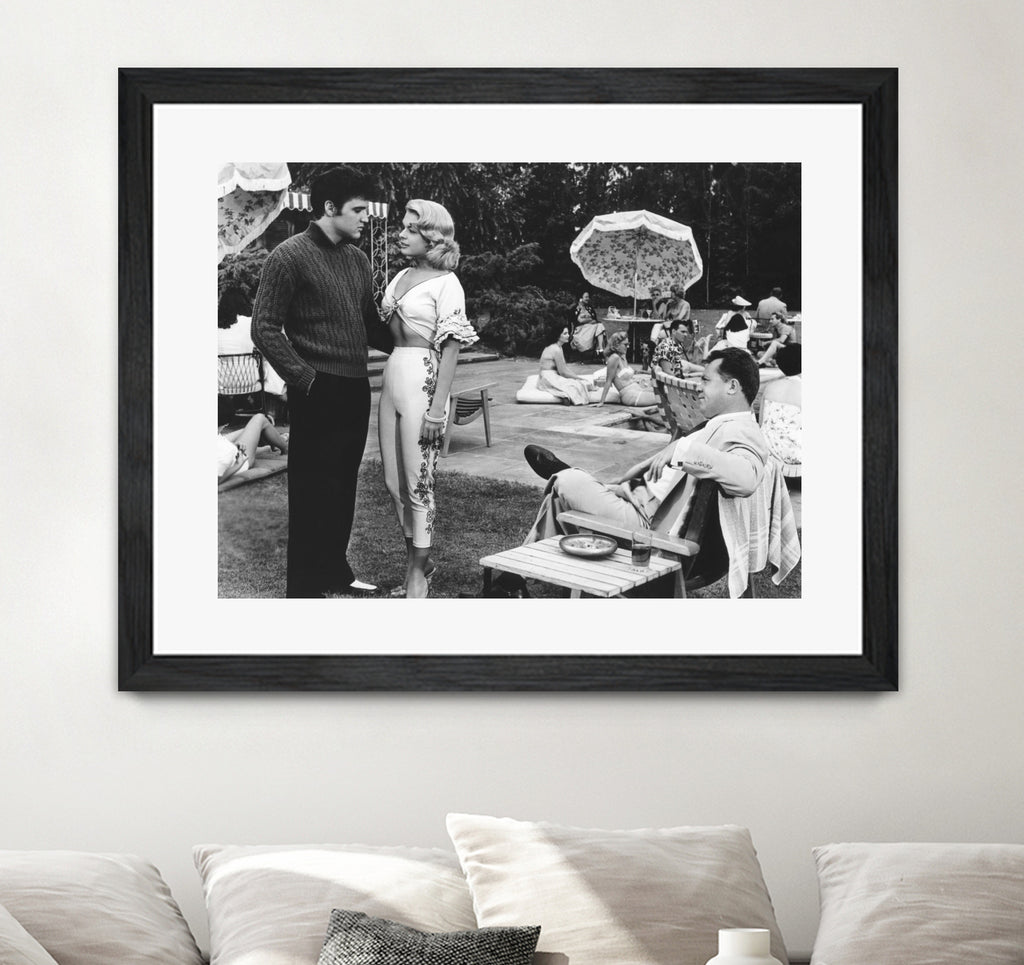 Elvis Presley, Jennifer Holden And Mickey Shaughnessy by Bridgeman on GIANT ART - black and white photography