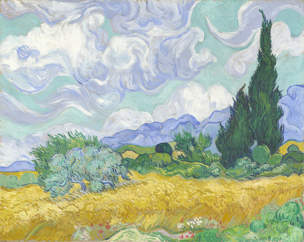 Wheat Field with Cypresses by Vincent Van Gogh on GIANT ART - green masters