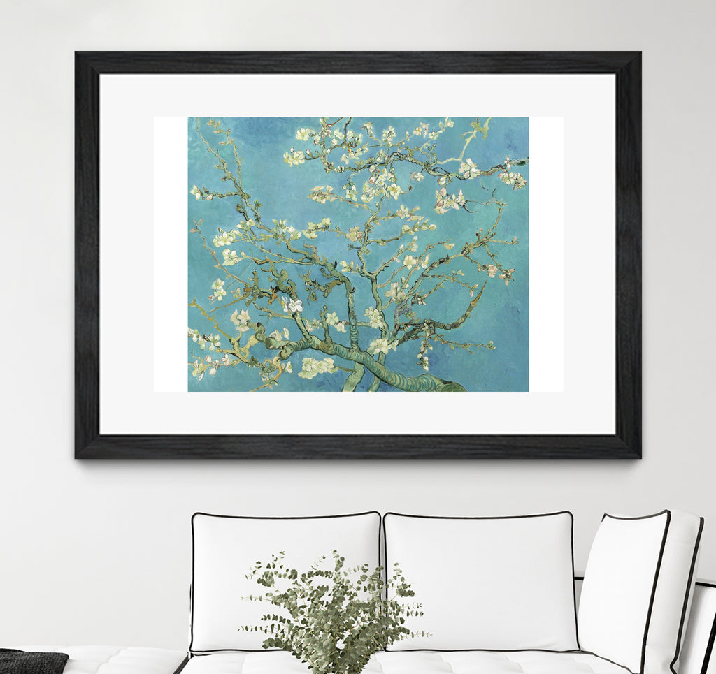 Almond Blossoms, 1890 by Vincent Blossoms, 1890 on GIANT ART - blue botanical blossoms