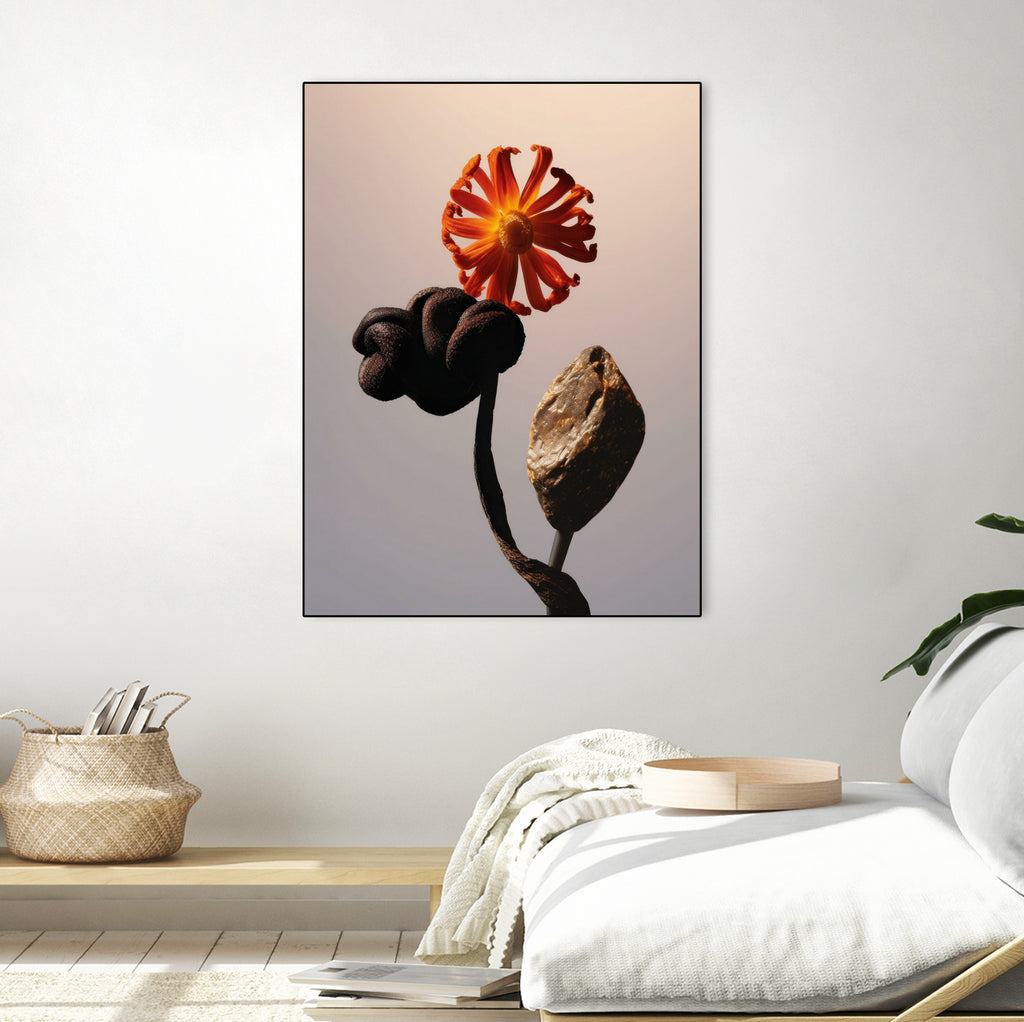 Still Life Flowers No3 by Minorstep on GIANT ART - red flowers and plants studio