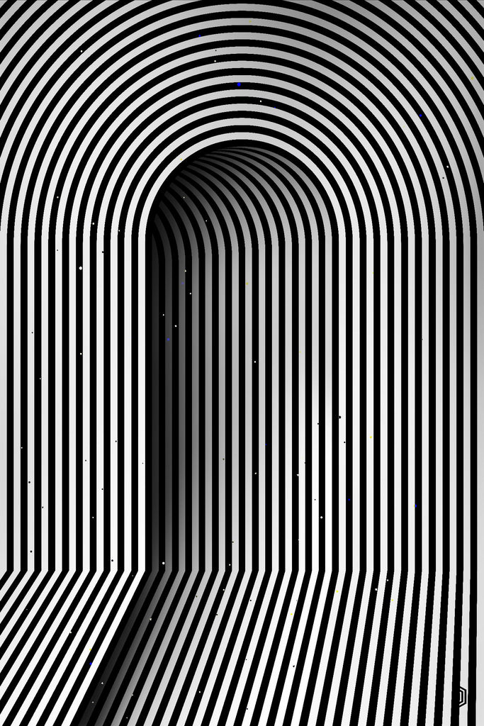 Hidden door par Divin Creador sur GIANT ART - blanc noir et blanc 
