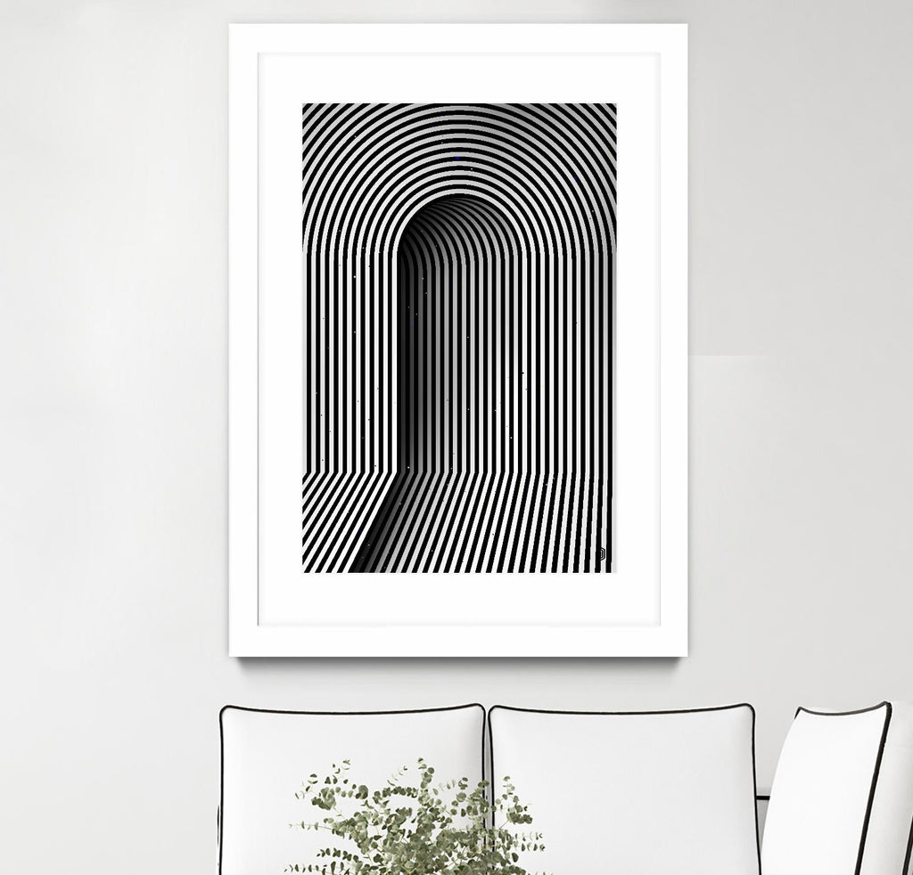 Hidden door par Divin Creador sur GIANT ART - blanc noir et blanc 