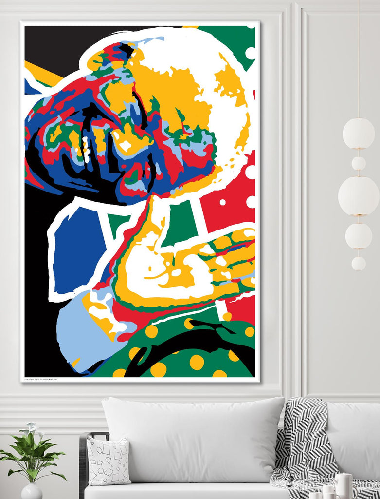 Madiba par Ray Lengelé sur GIANT ART - célébrités jaunes