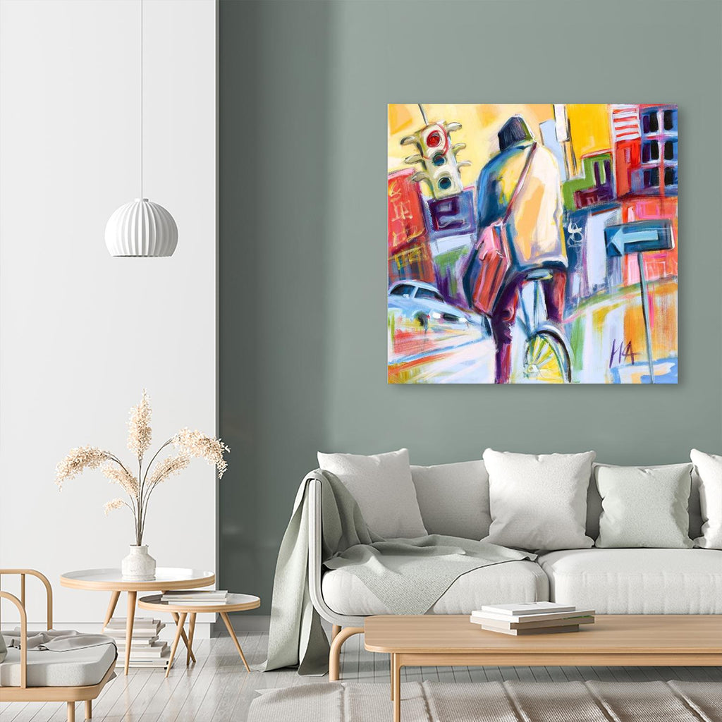 Velo City by Marc Archambault on GIANT ART - pink figurative bicycle