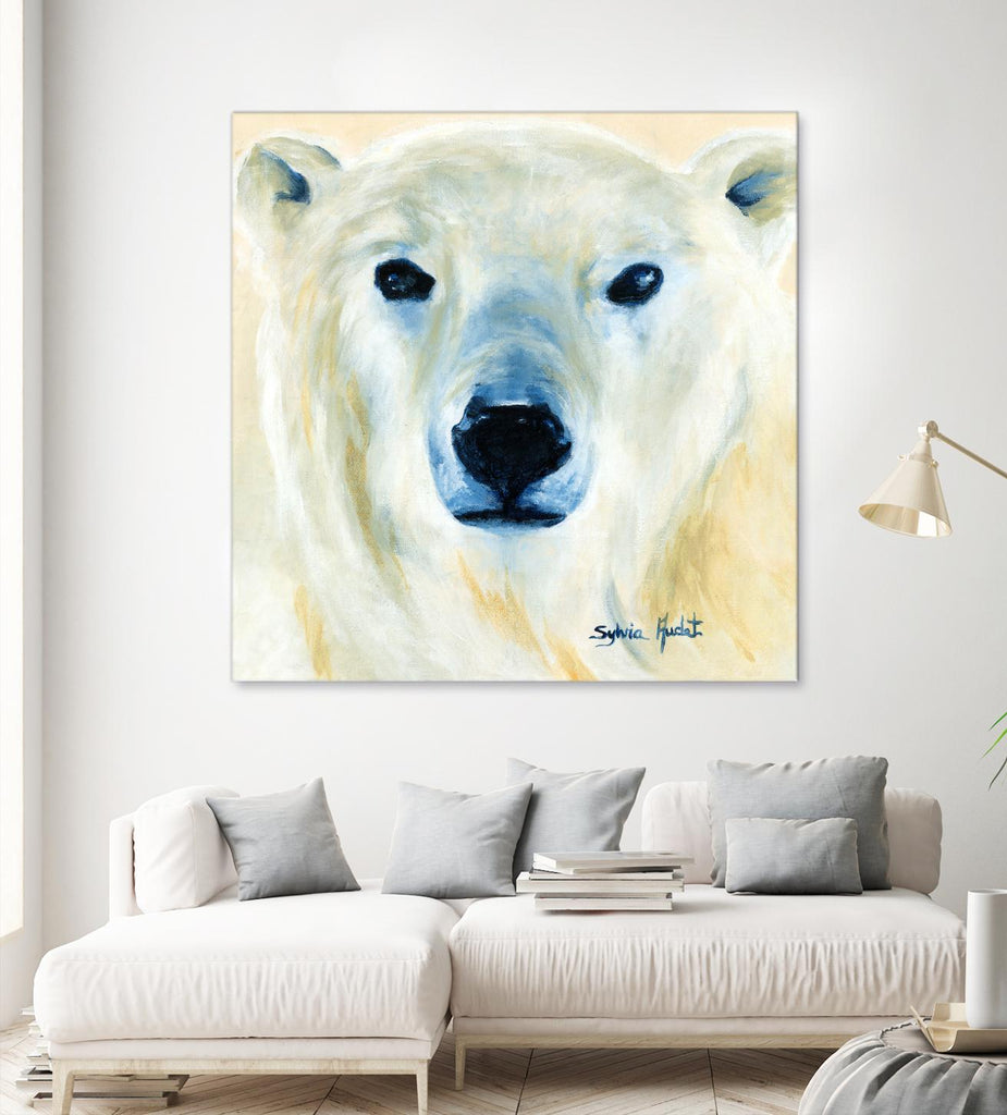 Ours polaire de Sylvia Audet sur GIANT ART - animaux jaunes