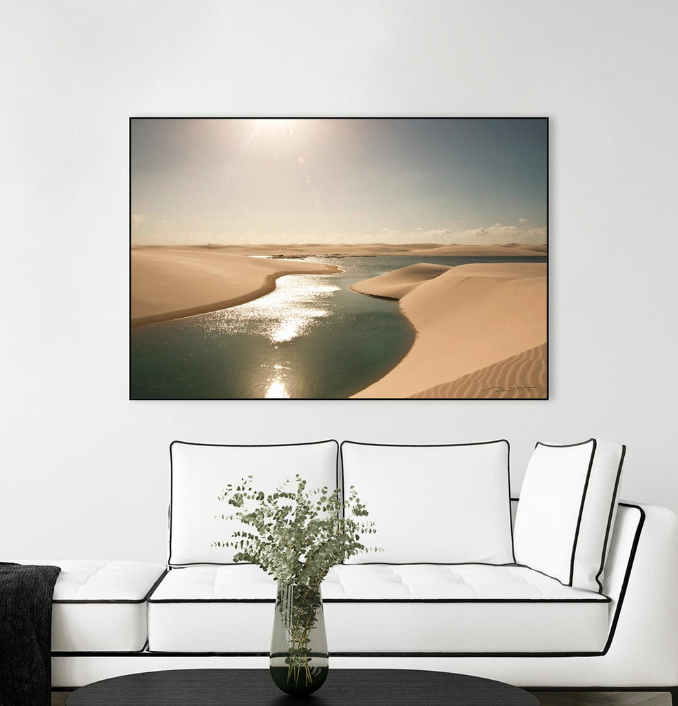 Soft Sunset par Daniel Stanford sur GIANT ART - paysage beige rivière
