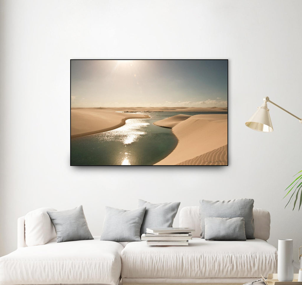 Soft Sunset par Daniel Stanford sur GIANT ART - paysage beige rivière