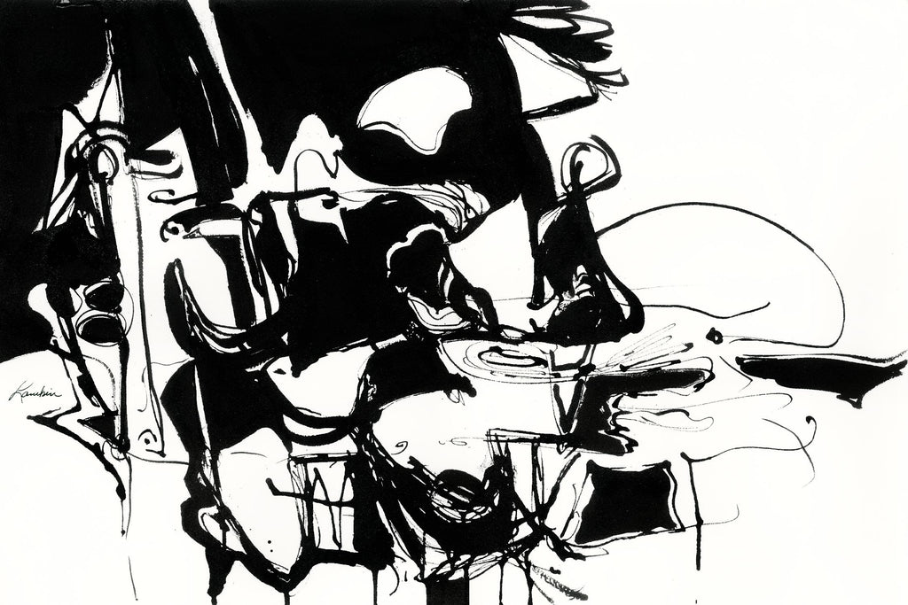 Black 1 de Diane Lambin sur GIANT ART - abstrait blanc