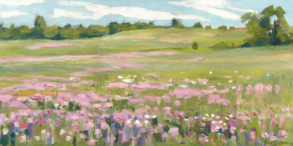 Picnic in Pink par Ron Simpkins sur GIANT ART - paysage vert