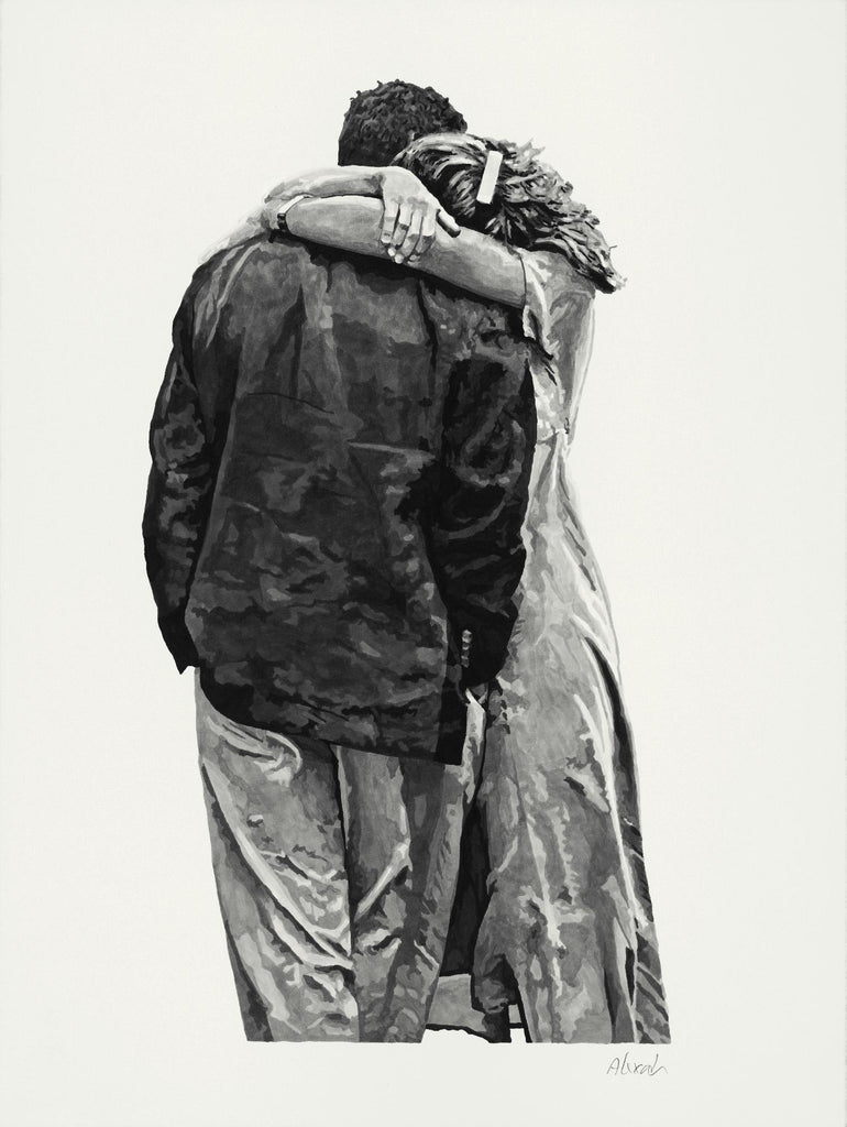 Peter & Rebecca par Gill Alexander sur GIANT ART - hommes et femmes blancs