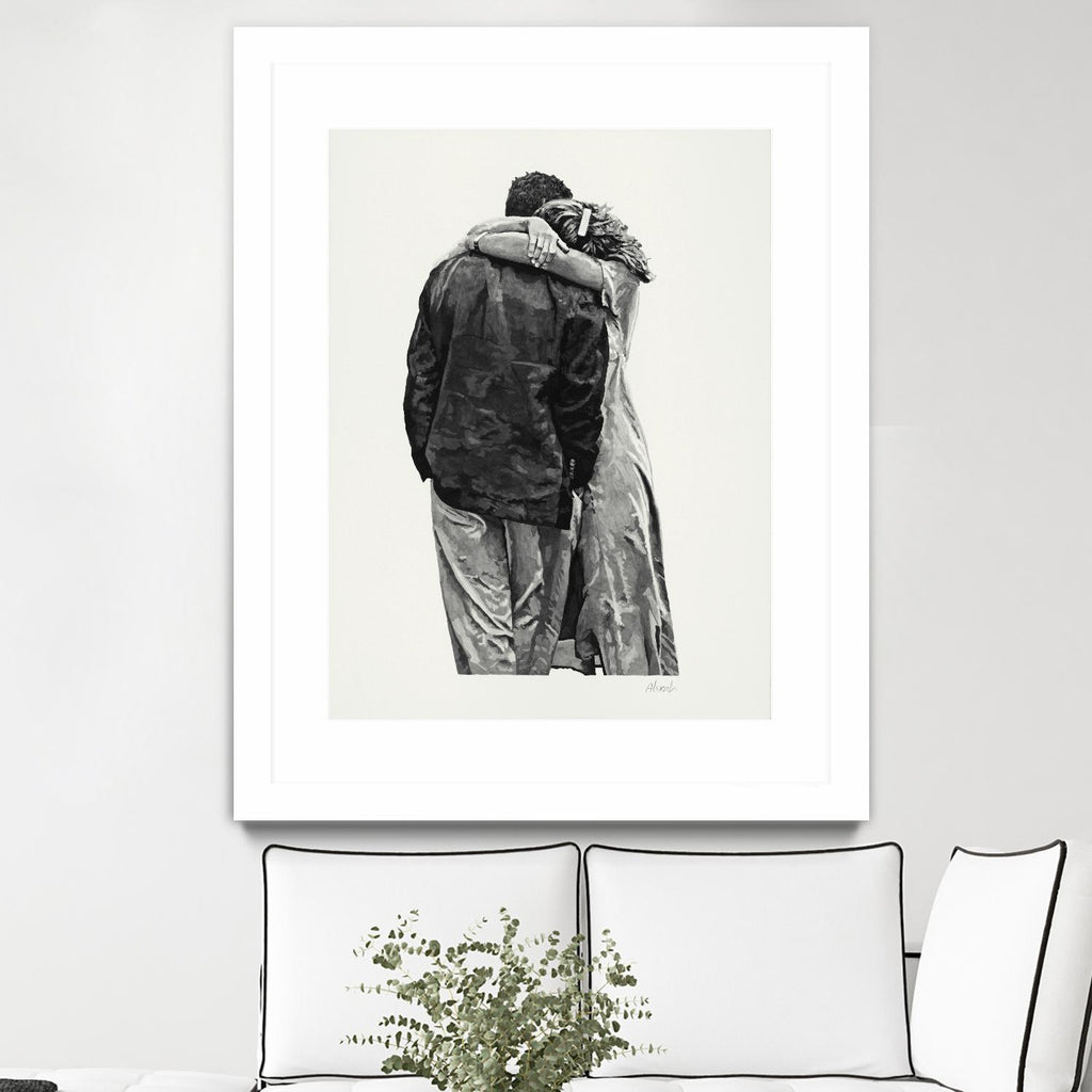 Peter & Rebecca by Gill Alexander on GIANT ART - white black & white couple