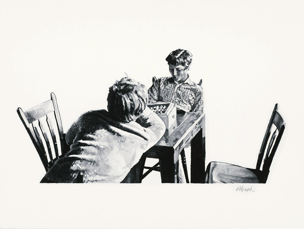 Sur la table par Gill Alexander sur GIANT ART - hommes et femmes blancs