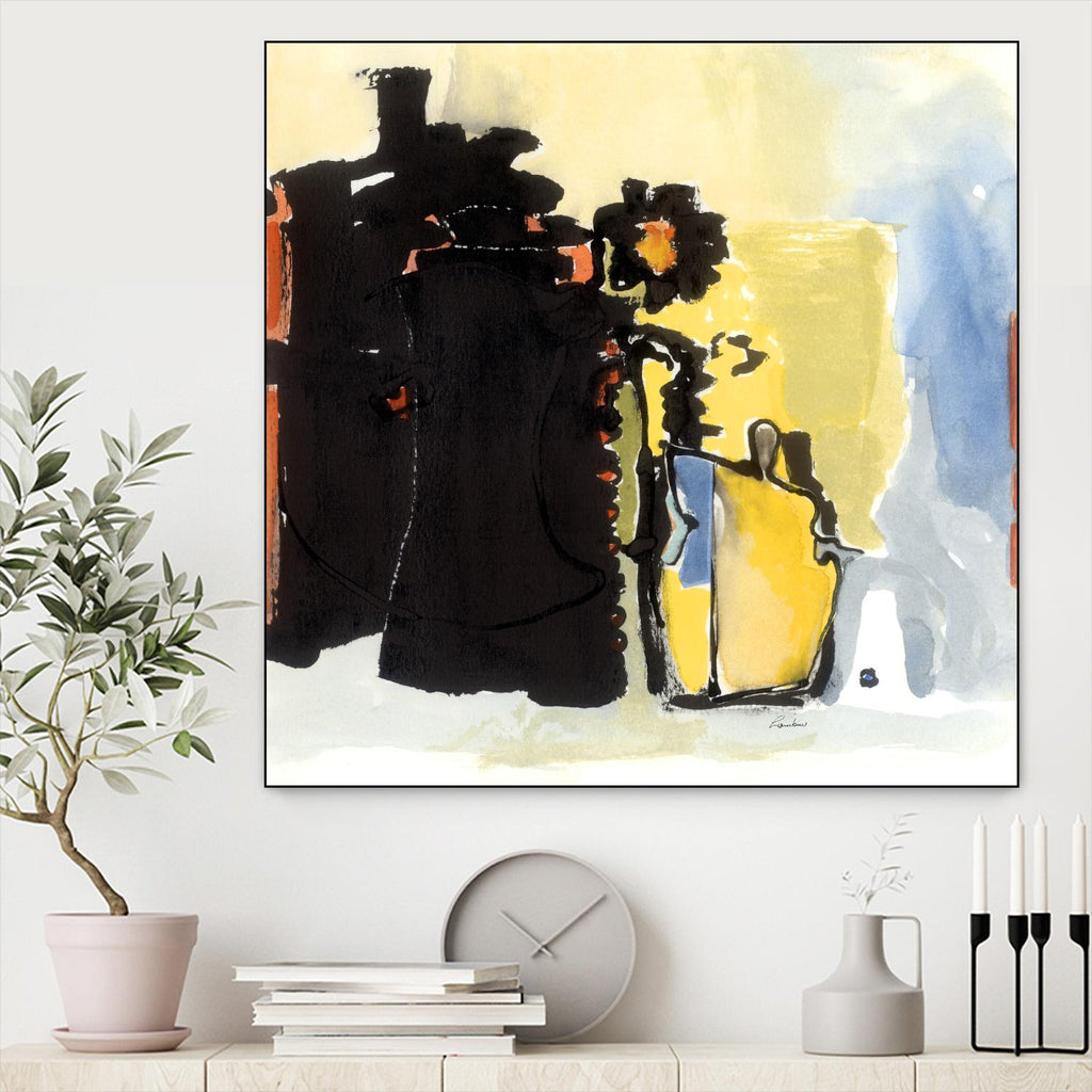Vases Collage par Diane Lambin sur GIANT ART - abstrait jaune