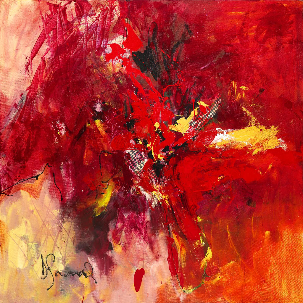 Lovely par Doris Savard sur GIANT ART - abstraction rouge