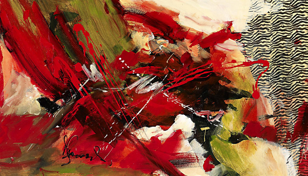 Profondeur de Doris Savard sur GIANT ART - abstraction rouge