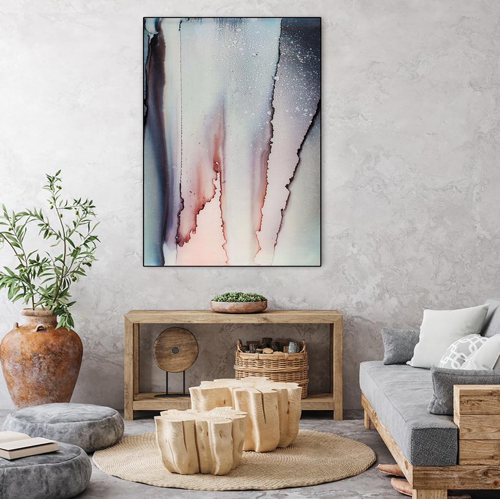 Flowing Color by Alyson Mccrink on GIANT ART - pink abstract linéaire