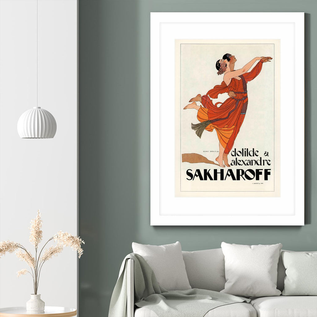 Sakharoff by Archive on GIANT ART - orange vintage couple