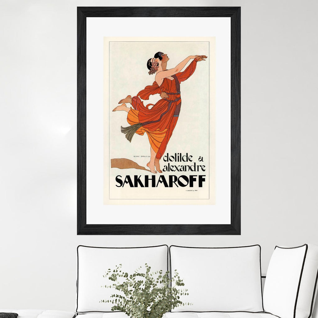 Sakharoff by Archive on GIANT ART - orange vintage couple