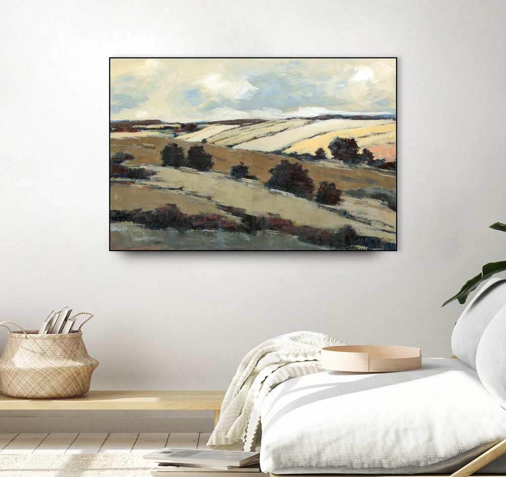 Paysage serein 1 par Jacques Clement sur GIANT ART - beige paysage champs