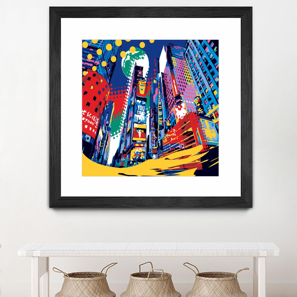 Time Square par Ray Lengelé sur GIANT ART - architecture rouge en ville