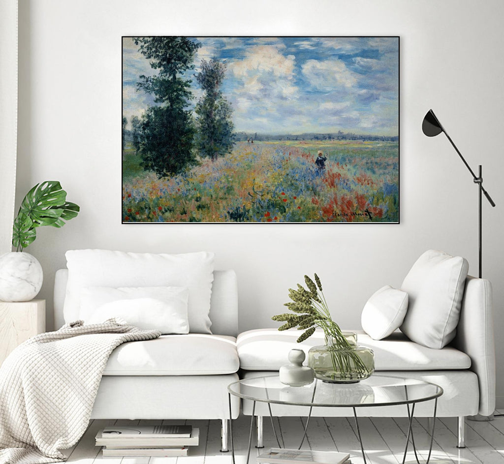 Champ de coquelicots de Claude Monet sur GIANT ART - green masters champ fleuri