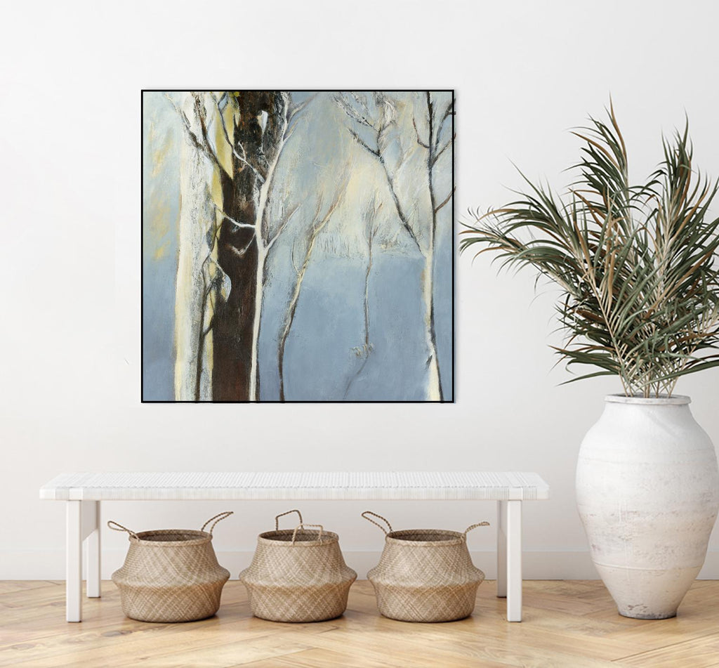 Contemporary Forest 2 par Kathleen Cloutier sur GIANT ART - arbres botaniques bleus