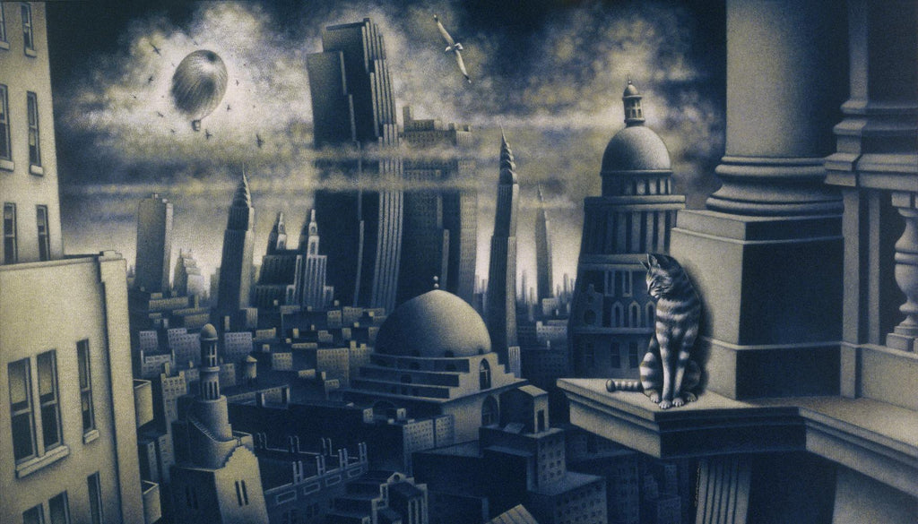 Chat de Cheshire par Alain Cardinal sur GIANT ART - noir fantaisie imaginaire