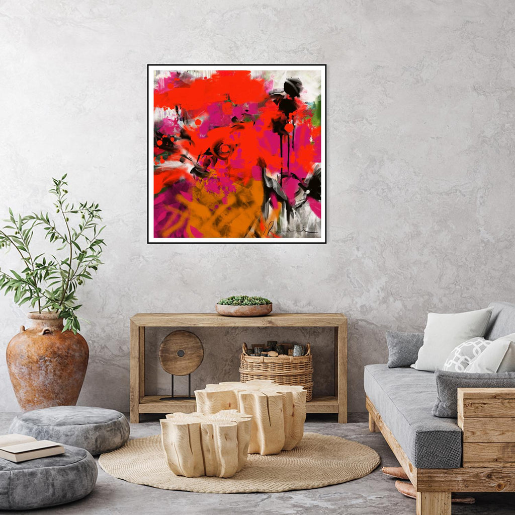 Joy par Doris Savard sur GIANT ART - red digital fleurs contemporaines