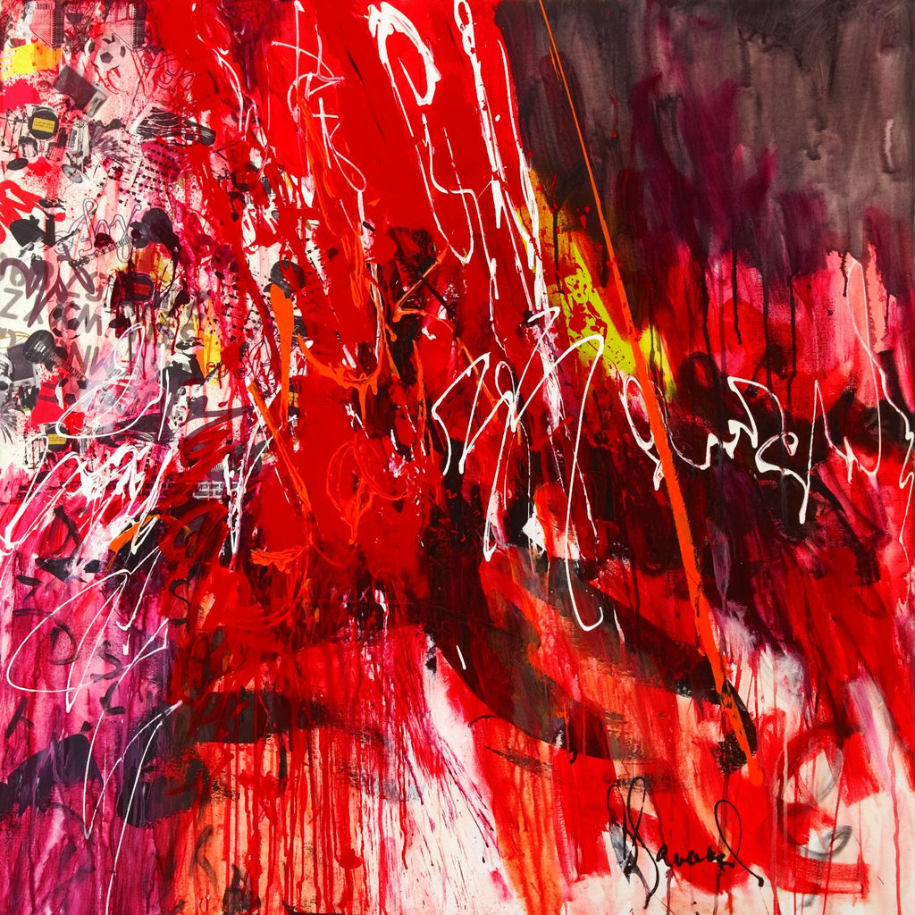 All that jazz de Doris Savard sur GIANT ART - abstrait rouge