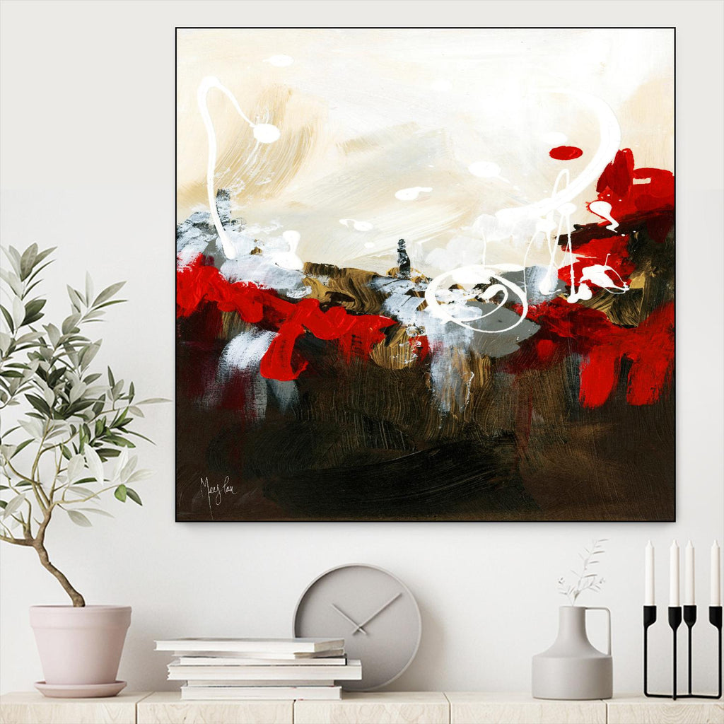 Abstrait rouge par Meejlau sur GIANT ART - abstrait rouge