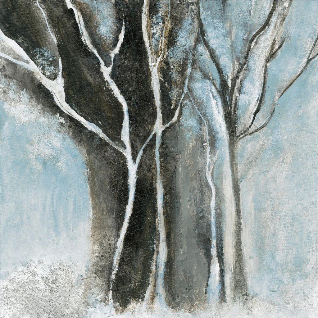 Glacial blue I de Kathleen Cloutier sur GIANT ART - forêt abstraite bleue