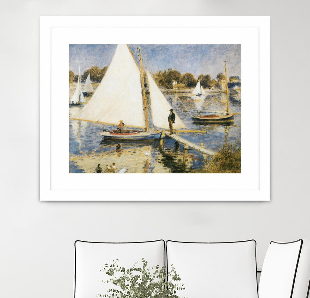 La scéne à Argenteuil by Pierre-Auguste Renoir on GIANT ART - beige masters sail boat