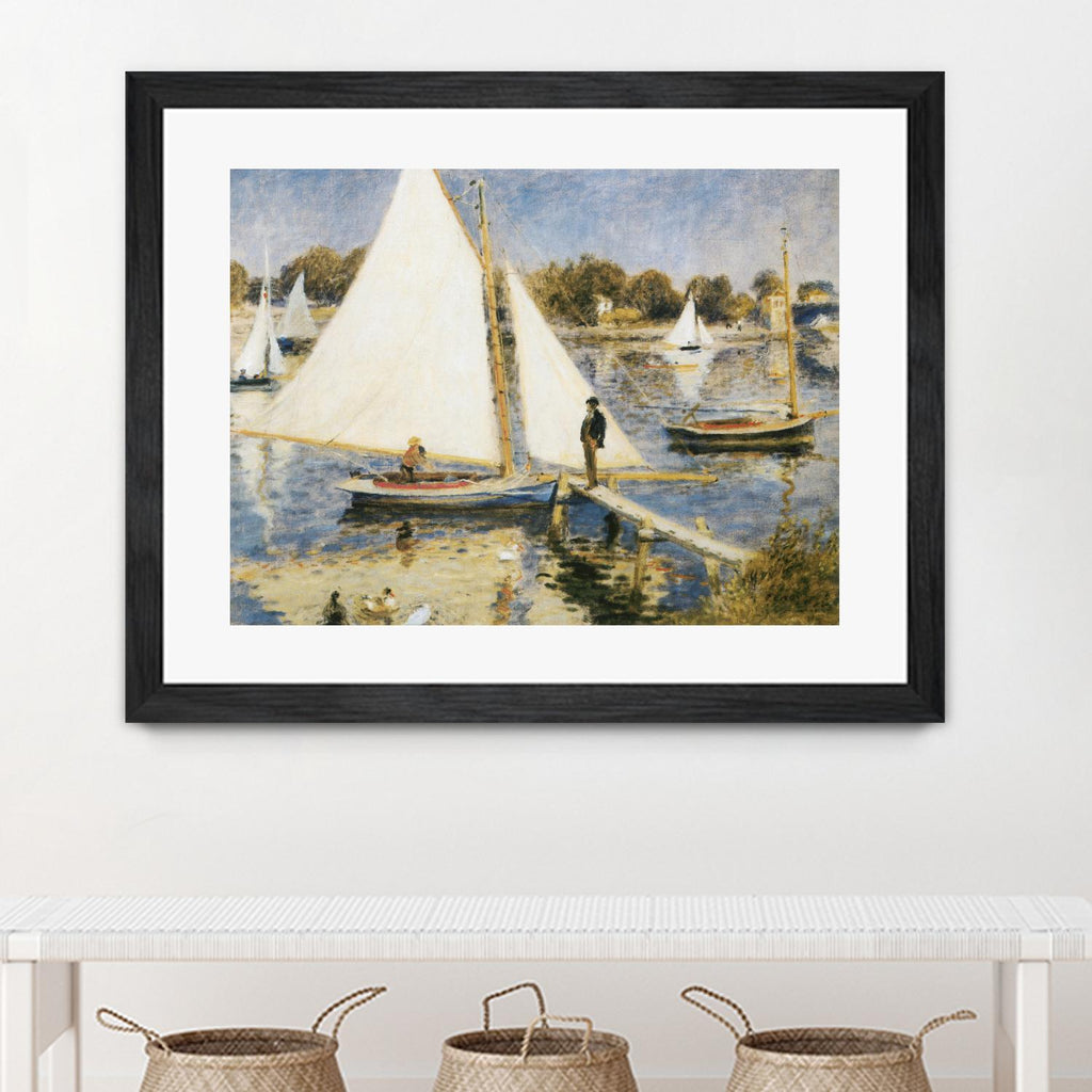 La scéne à Argenteuil by Pierre-Auguste Renoir on GIANT ART - beige masters sail boat