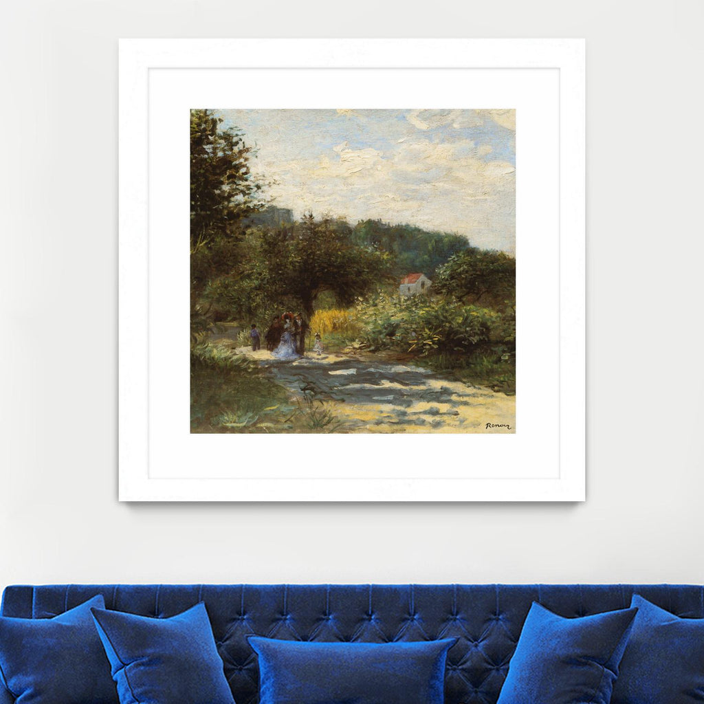Une route à Louveciennes par Auguste Renoir sur GIANT ART - promenade des maîtres verts