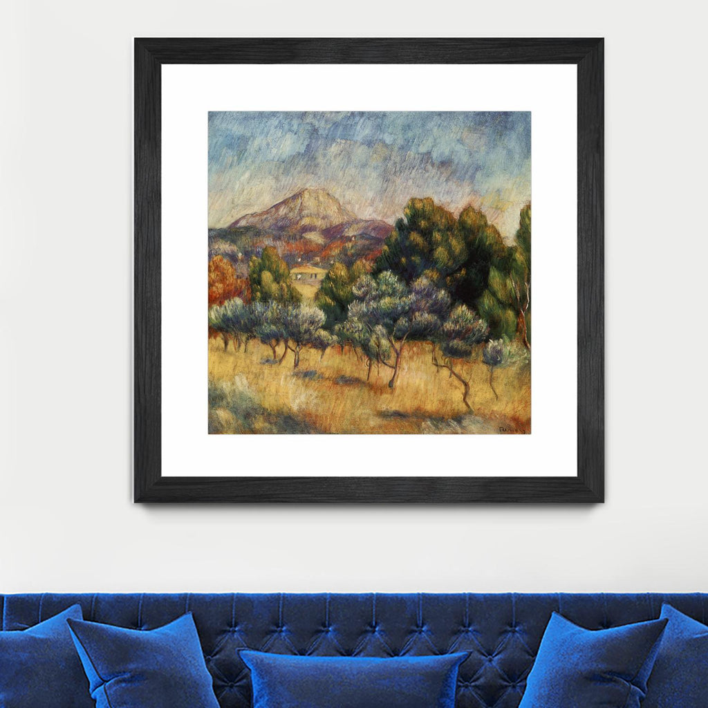 La mpontagne sainte victoire d'Auguste Renoir sur GIANT ART - maîtres bleus