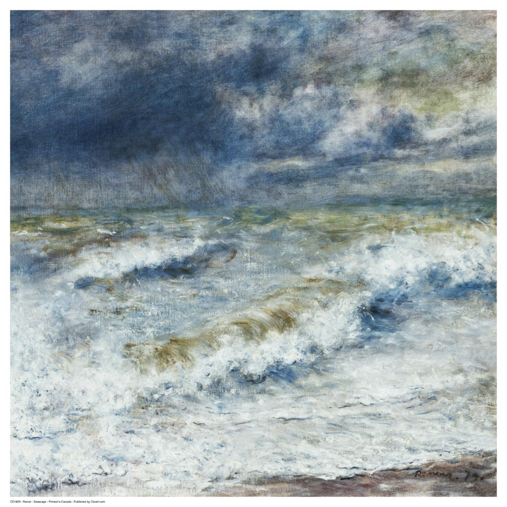 Paysage marin d'Auguste Renoir sur GIANT ART - maître vert