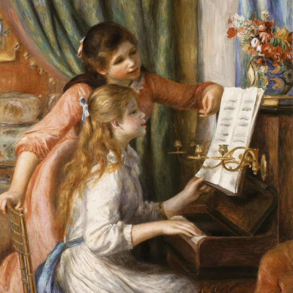 Jeunes filles au piano by Auguste Renoir on GIANT ART - beige figurative young women
