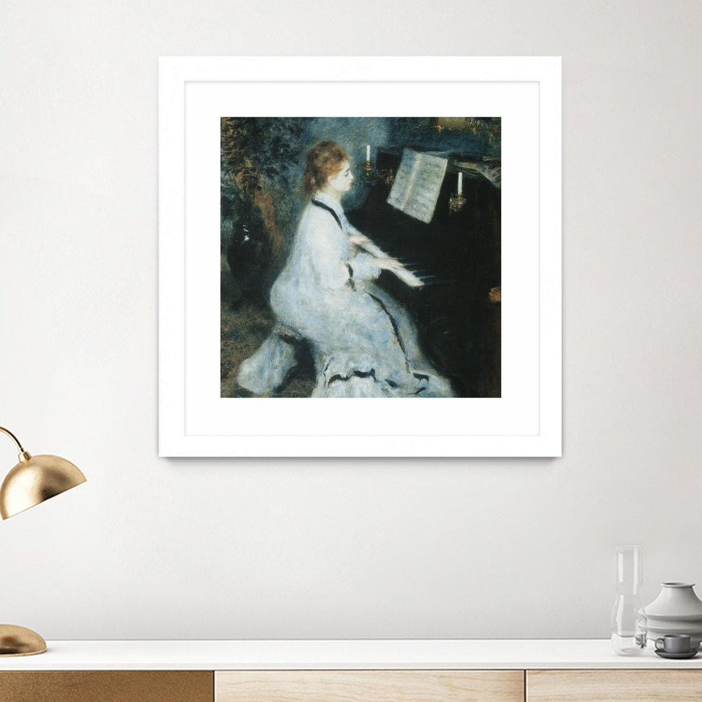 Femme au piano d'Auguste Renoir sur GIANT ART - piano blanc figuratif
