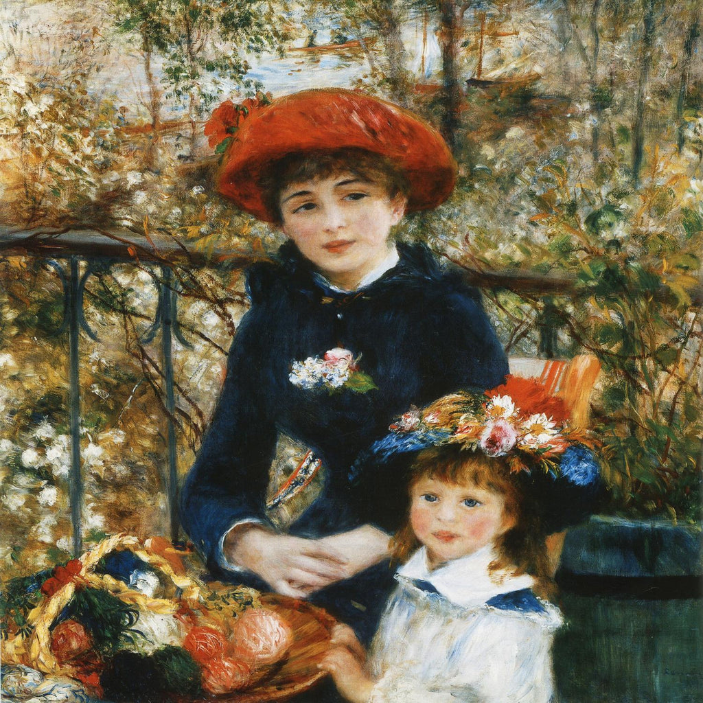 À la terrasse by Auguste Renoir on GIANT ART - red figurative mother and child