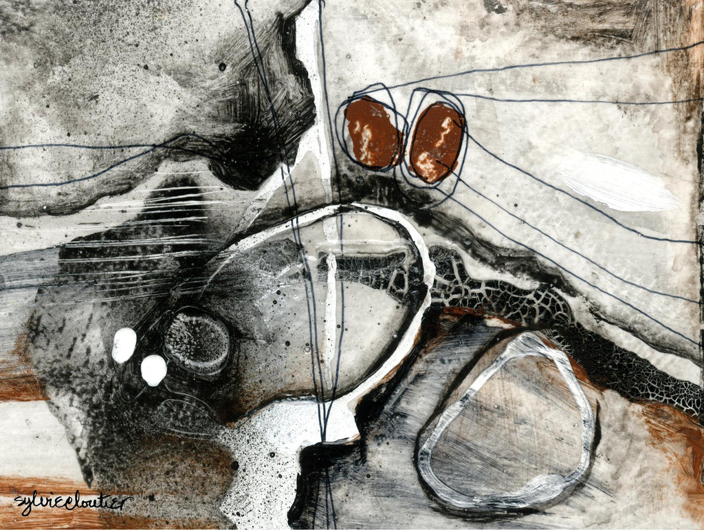 Complexe rocheux (Détail 1) par Sylvie Cloutier sur GIANT ART - abstrait brun