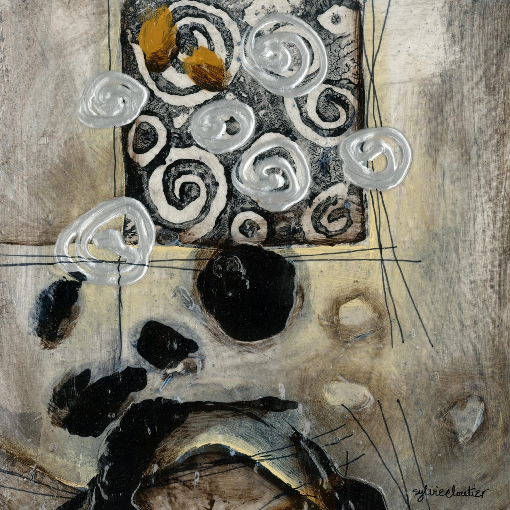 Signe de terre 3 (Détail 2) de Sylvie Cloutier sur GIANT ART - abstrait gris