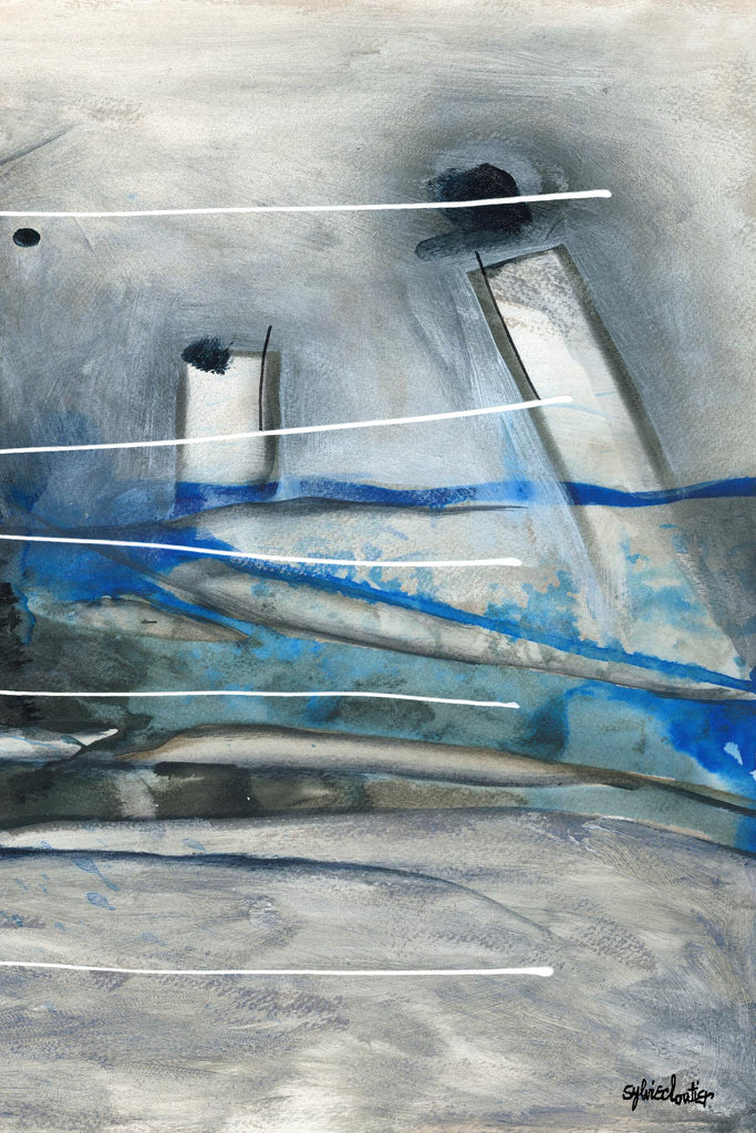 Chutes - T3 de Sylvie Cloutier sur GIANT ART - abstraction grise