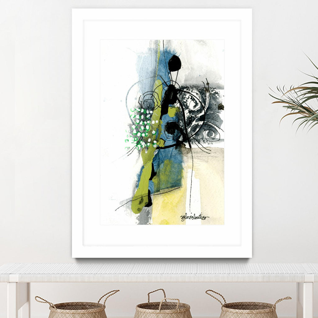 Zone Bleue by Sylvie Cloutier on GIANT ART - green abstract