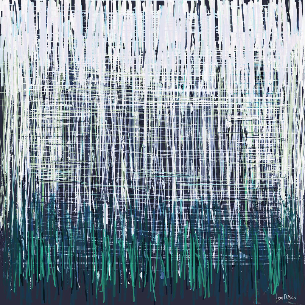 Weave - Light Teal - 4 par Lori Dubois sur GIANT ART - vert linéaire