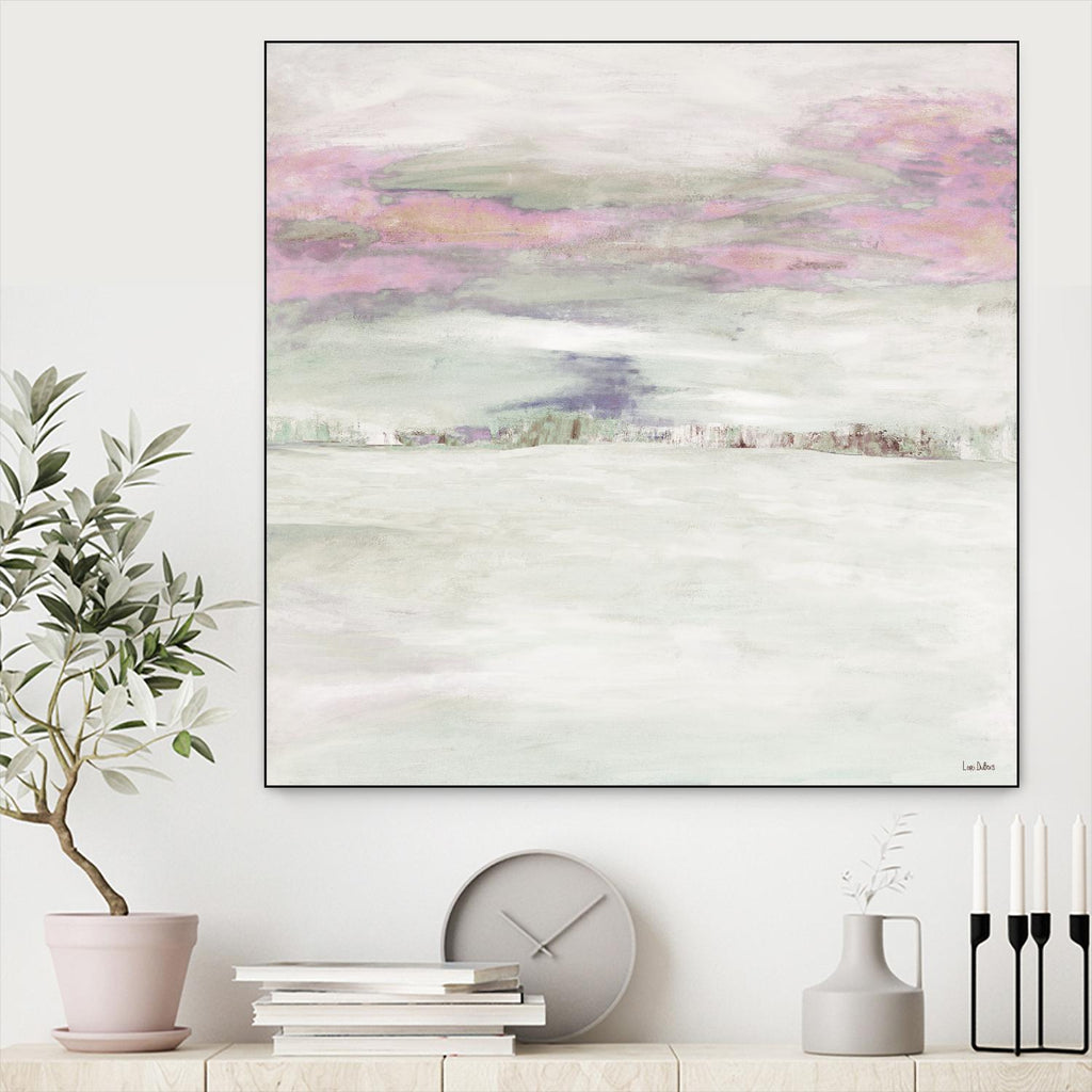 Ciel d'hiver de Lori Dubois sur GIANT ART - rose abstrait paysage contemporain