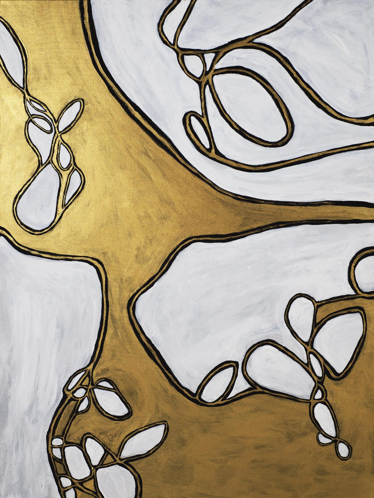Mocha Latte -Gold - 1 par Lori Dubois sur GIANT ART - or linéaire