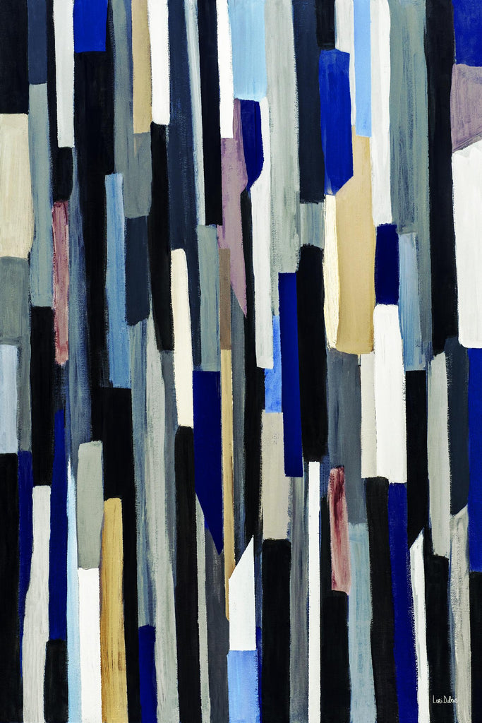 ModernDay de Lori Dubois sur GIANT ART - lignes linéaires bleues