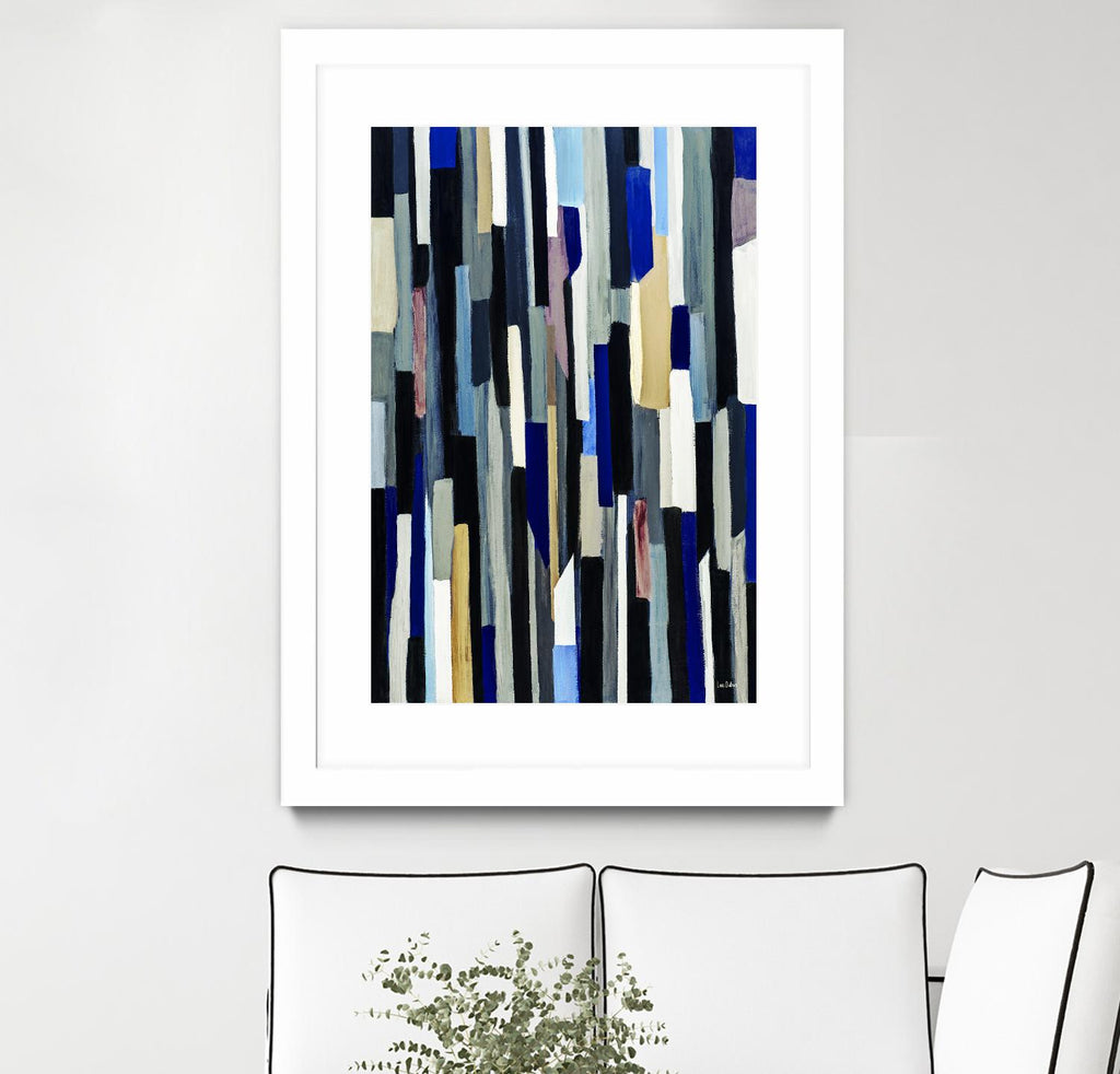 ModernDay de Lori Dubois sur GIANT ART - lignes linéaires bleues