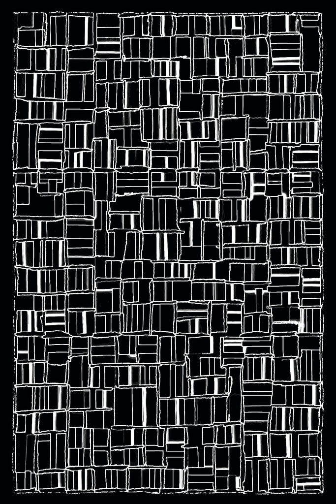 NEON NOIR de Céline Cimon sur GIANT ART - noir abstrait canadien