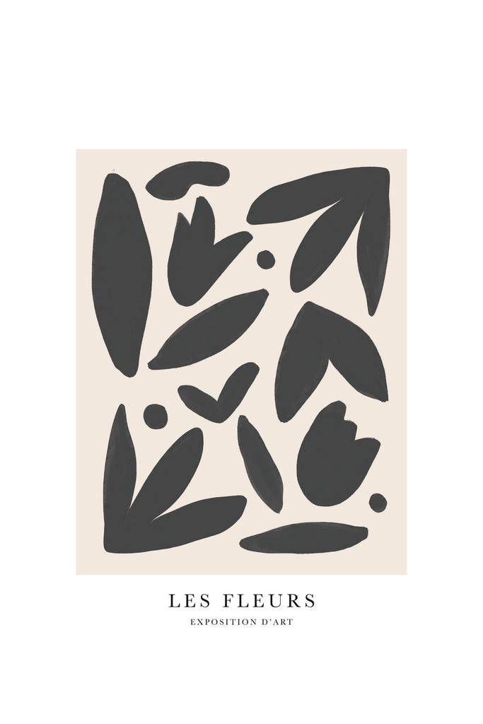 Les Fleurs by M Studio on GIANT ART - beige